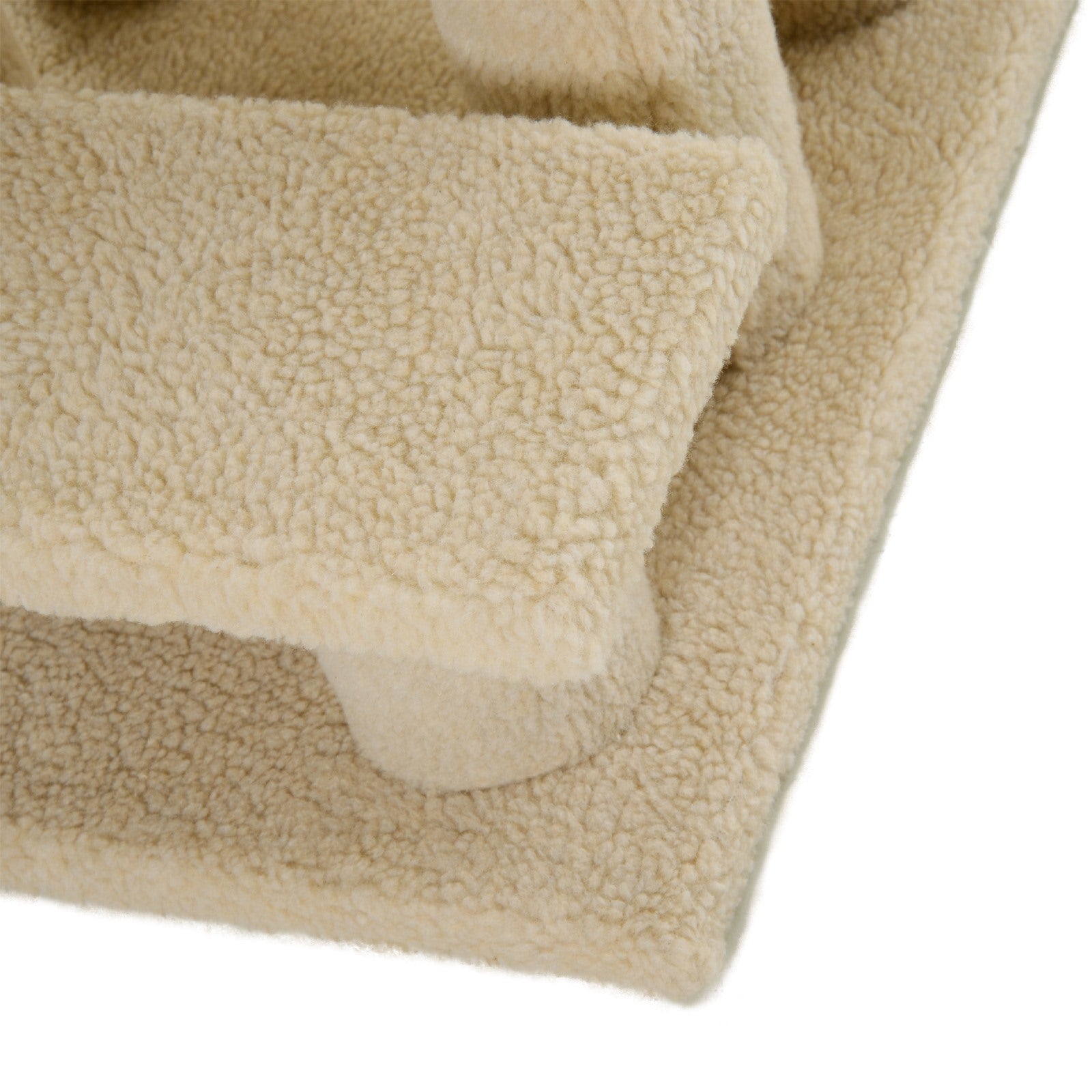 EasyComfort Scaletta per Cani, Gatti e Animali Domestici con 4 Gradini e Morbido Rivestimento Beige, 63.5 x 43 x 60cm