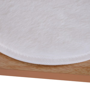Easycomfort Tiragraffi Gatto Altezza 120cm con Cuccia Piattaforme e Giochi Sisal, MDF 71.5x49.5x120cm legno, bianco