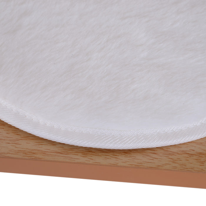 Easycomfort Tiragraffi Gatto Altezza 120cm con Cuccia Piattaforme e Giochi Sisal, MDF 71.5x49.5x120cm legno, bianco