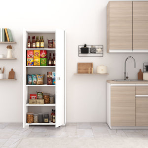 armadio 2 ante Clara biancoluna dispensa cucina multiuso lavanderia spogliatoio 75x35x180H con ripiani