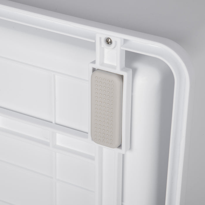 EasyComfort Lettiera per Gatti Chiusa in PP a 2 Porte con Paletta e Vassoio Estraibile, 47.5x35.5x36.7 cm