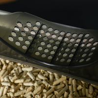 Easycomfort Lettiera per Gatti Chiusa con Vassoio Estraibile, Tappetino e Paletta Inclusi, 47x45x42cm, Grigio