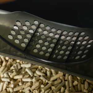 Easycomfort Lettiera per Gatti Chiusa con Vassoio Estraibile, Tappetino e Paletta Inclusi, 47x45x42cm, Grigio