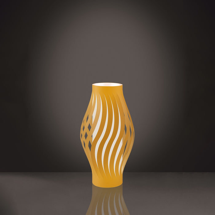 Lampada Da Scrivania Moderna Helios Polilux ® Ocra Pastello 1 Luce E27