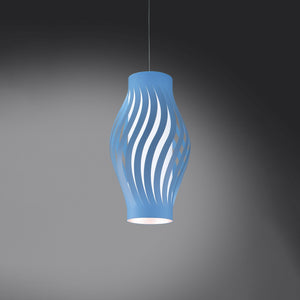 Sospensione Moderna Helios Polilux ® Blu Pastello 1 Luce E27