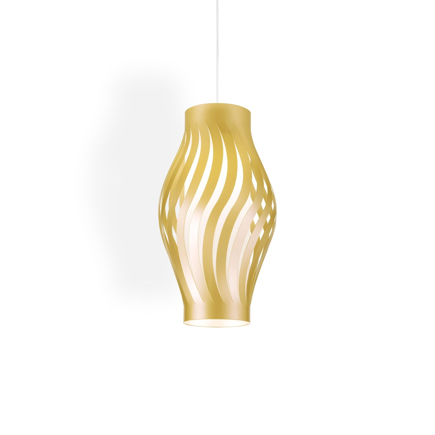Sospensione Moderna Helios Polilux ® New Gold 1 Luce E27 H32Cm