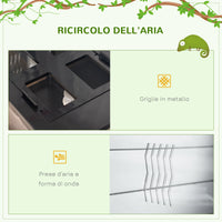 EasyComfort Terrario per Tartarughe di Terra e Rettili con Termometro 18-34℃, 60x40x40.5 cm, Nero