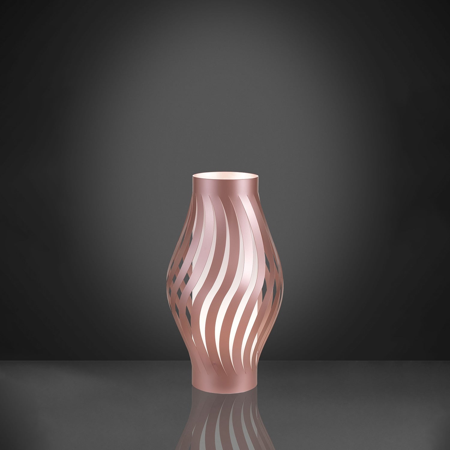 Lampada Da Scrivania Moderna Helios Polilux ® Pink Metal 1 Luce E27 H40Cm