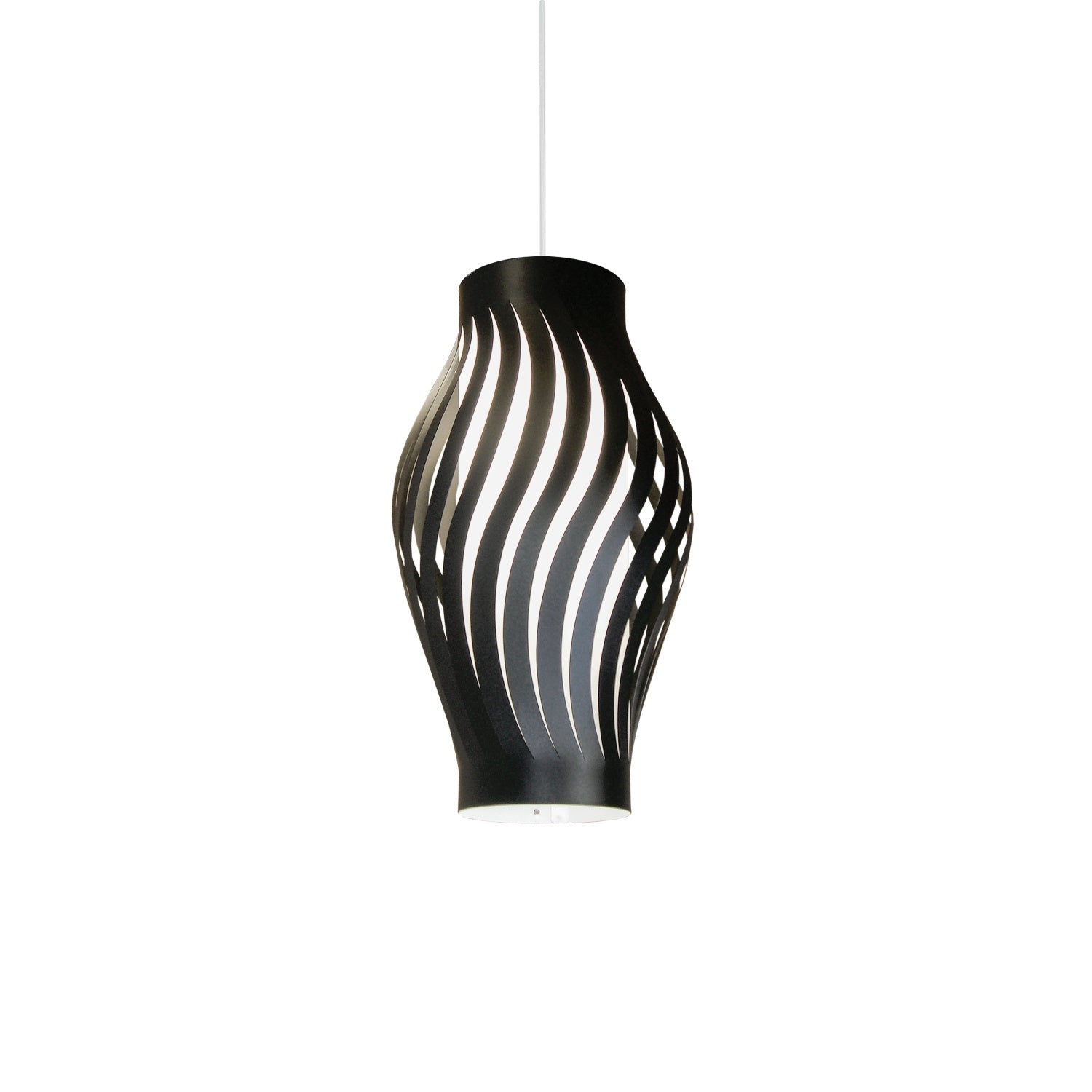 Sospensione Moderna Helios Polilux ® Nero 1 Luce E27 H40Cm