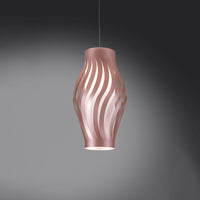 Sospensione Moderna Helios Polilux ® Pink Metal 1 Luce E27 H40Cm