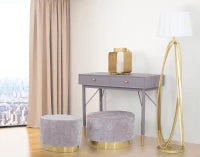 Puff Goldy Ovale Piccolo Grigio Cm 52X35X35