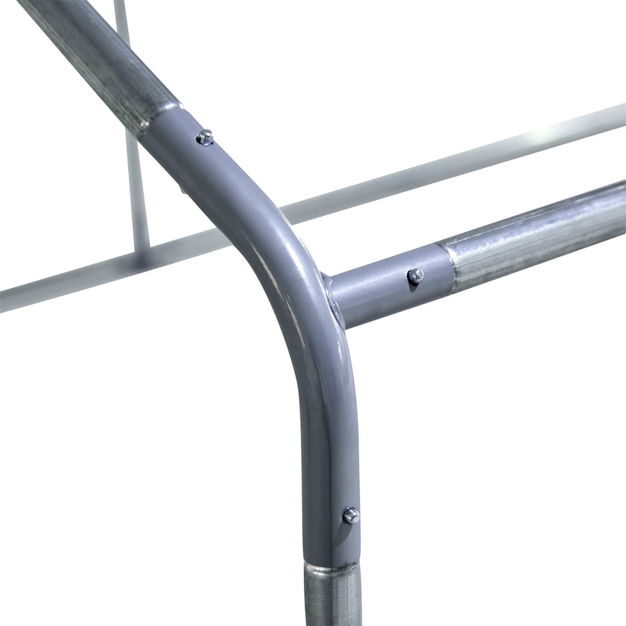 EasyComfort Pollaio da Giardino con Telaio Zincato, Copertura Impermeabile e Rete Esagonale, 3x4x2 m, Argento