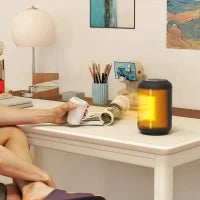 Riscaldatore Elettrico e Regolabile a 3 Modalità con Timer 24h, in PP e PA Ignifugo, 14x14x21.5 cm, Nero