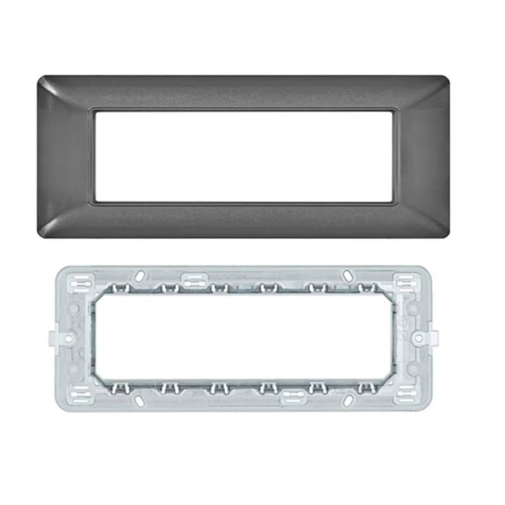 Biesse supporto per placche compatibili con bticino matix vari formati modulo *** numero posti 6 posti, confezione 1