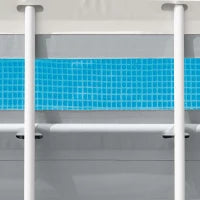 26770NP - Piscina Prisma Frame Rettangolare Clearview Cm 400X200X122 Con Pompa Filtro, Telo Base, Telo Copertura, Scaletta