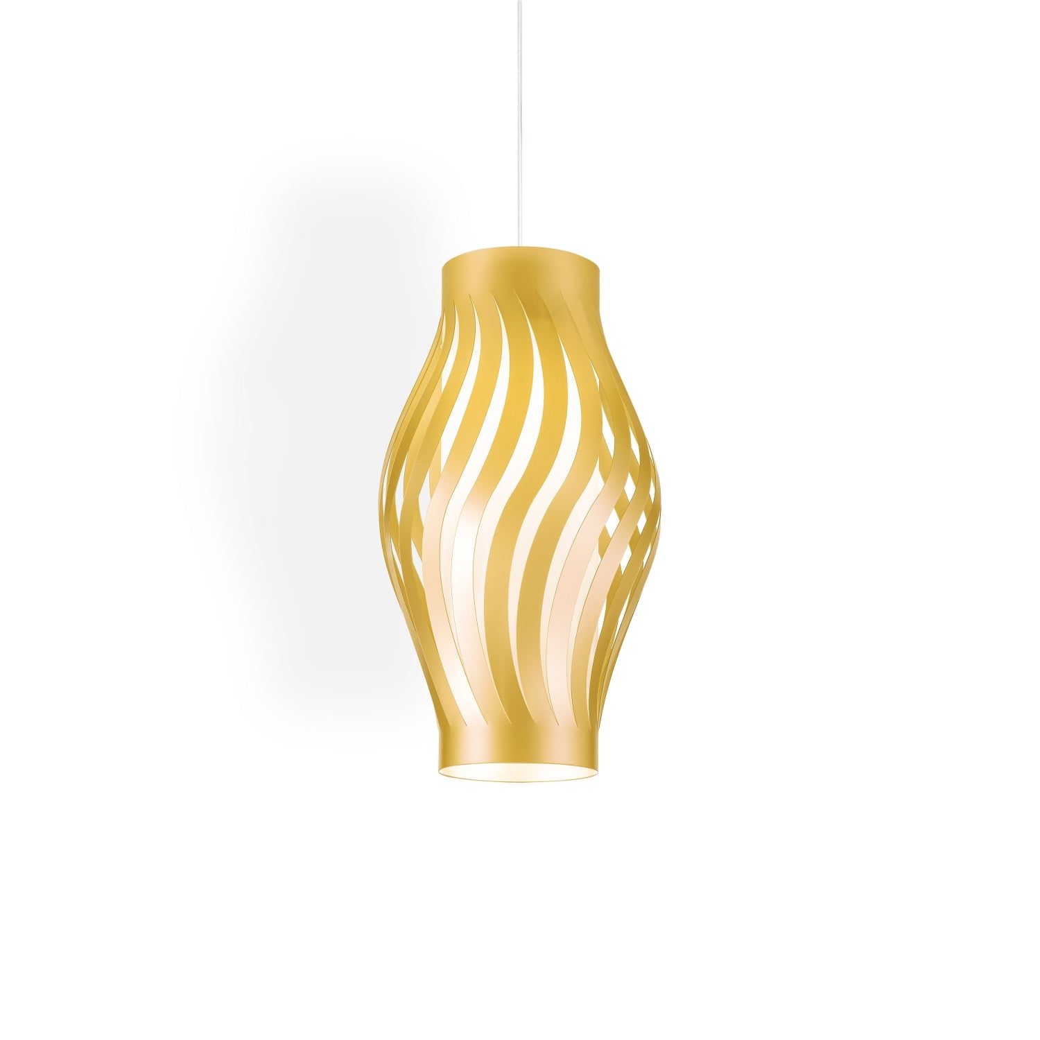 Sospensione Moderna Helios Polilux ® New Gold 1 Luce E27 H61Cm