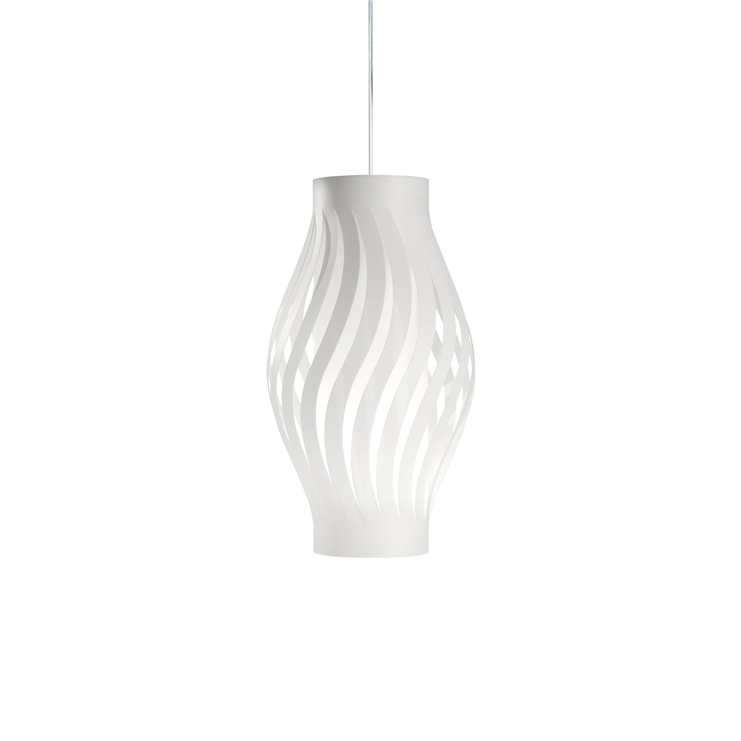 Sospensione Moderna Helios Polilux ® Bianco 1 Luce E27 H61Cm
