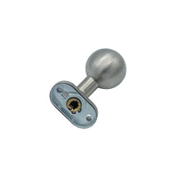 Pomolo fisso per porta SAGUATTI D69/50M in inox grigio satinato