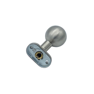 Pomolo fisso per porta SAGUATTI D69/50M in inox grigio satinato