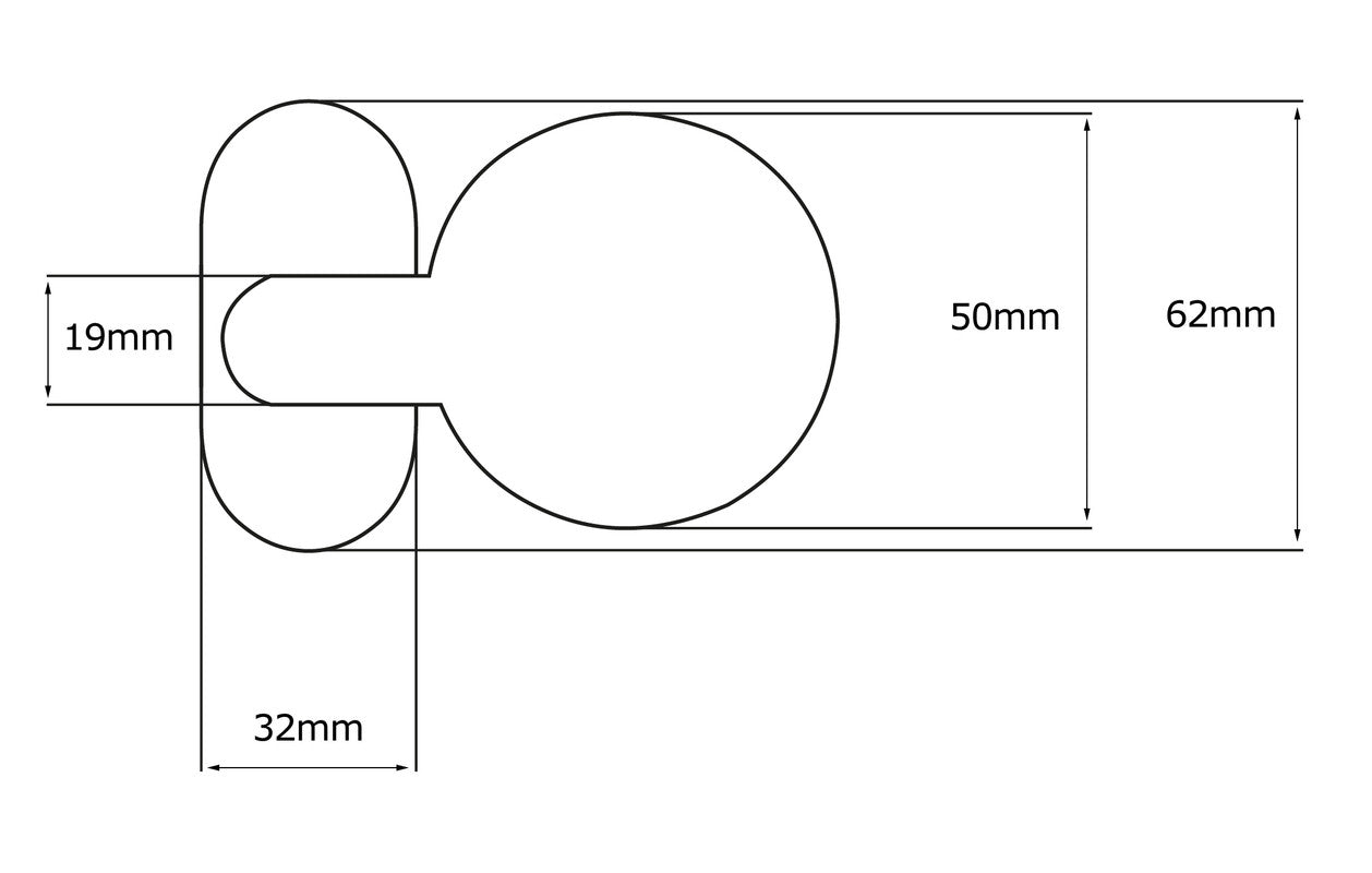 Pomolo fisso per porta SAGUATTI D69/50M in inox grigio satinato