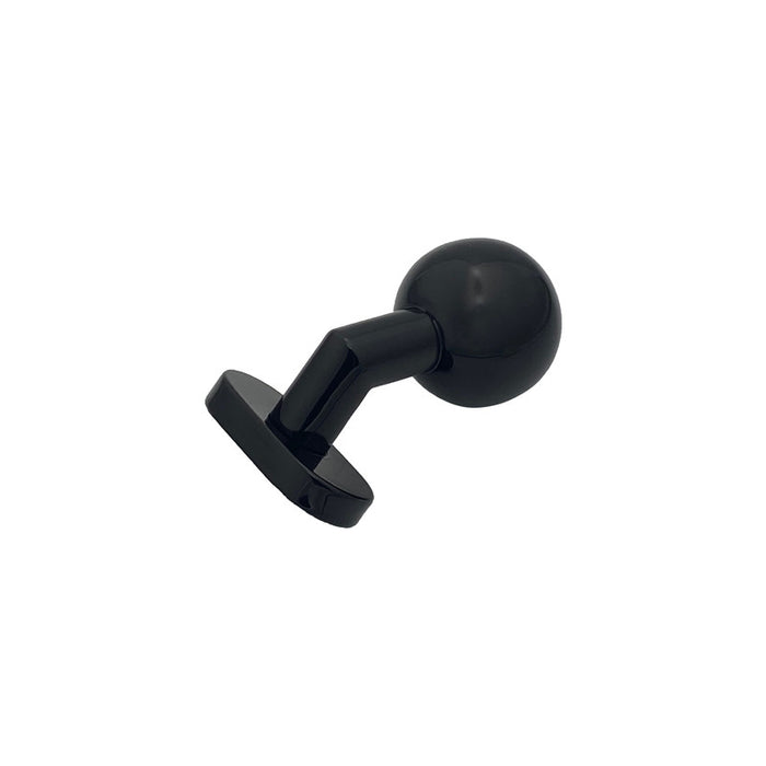 Pomolo fisso per porta SAGUATTI D69/50Q in inox nero lucido