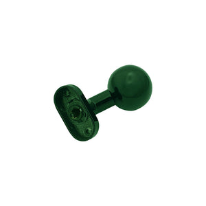 Pomolo fisso per porta SAGUATTI D69/50S in inox verde lucido