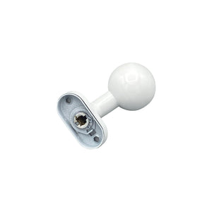 Pomolo fisso per porta SAGUATTI D69/50T in inox bianco lucido