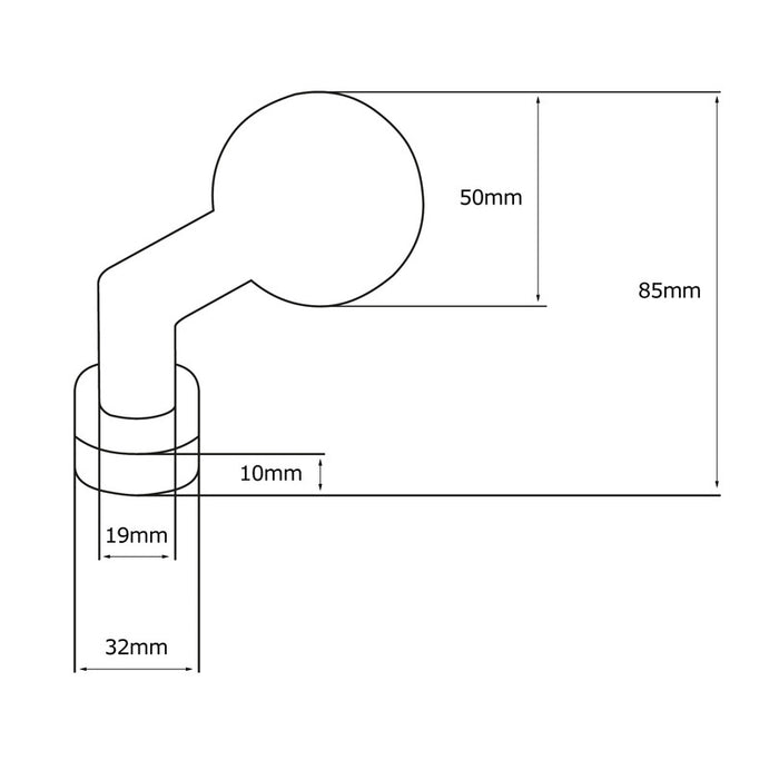 Pomolo fisso per porta SAGUATTI D69/50UA in inox marrone opaco