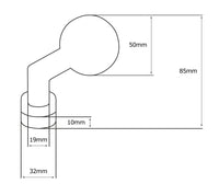 Pomolo fisso per porta SAGUATTI D69/50YA in inox grigio opaco