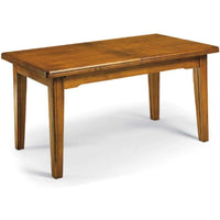 Tavolo da pranzo allungabile con 4 allunghe da 45 fino 340 cm in legno massello e mdf con rifinitura in noce 160x85x75 H chiuso