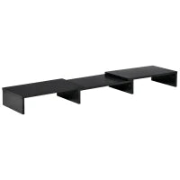 Supporto Monitor in MDF con Lunghezza e Angolazione Regolabile, 80-117x23.5x10 cm, Nero