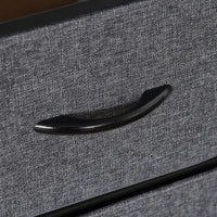 Cassettiera Mobiletto da Rangement 5 cassetti Pieghevoli in Tessuto 58 x 29 x 99 cm Grigio