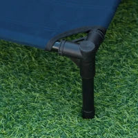 Lettino per Cani Rialzato con Seduta Traspirante, in Acciaio e Tessuto, 61x46x18 cm, Marrone e Nero