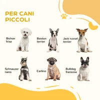 Recinto per Cani di piccola taglia con 6 pannelli per esterni e Interni, 82.5-150x79x61cm Metallo