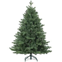 Albero di Natale Artificiale 150 cm con 847 Rami e Base in Metallo Pieghevole, Verde