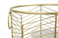 Porta Candela Glam Ring Coppia Cm Ø 23.5X25-19X24