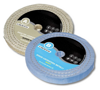 Kit 2 Disco Lucidatura 150 mm (A-B) Dischi In Cotone Sisal per Lucidare A Specchio Acciaio Inox Metalli Alluminio
