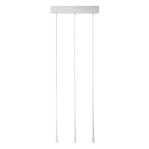 Dafne - Lampada a sospensione bianco 16,5W luce calda 3000K IP20 - Lampada da soffitto led 3 luci design moderno - alluminio bianco satinato