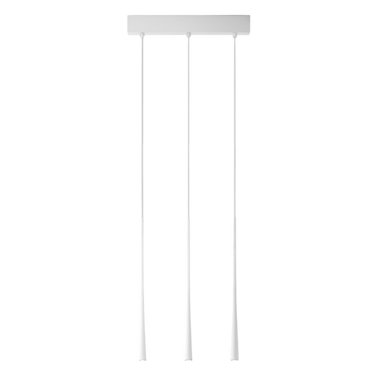 Dafne - Lampada a sospensione bianco 16,5W luce calda 3000K IP20 - Lampada da soffitto led 3 luci design moderno - alluminio bianco satinato