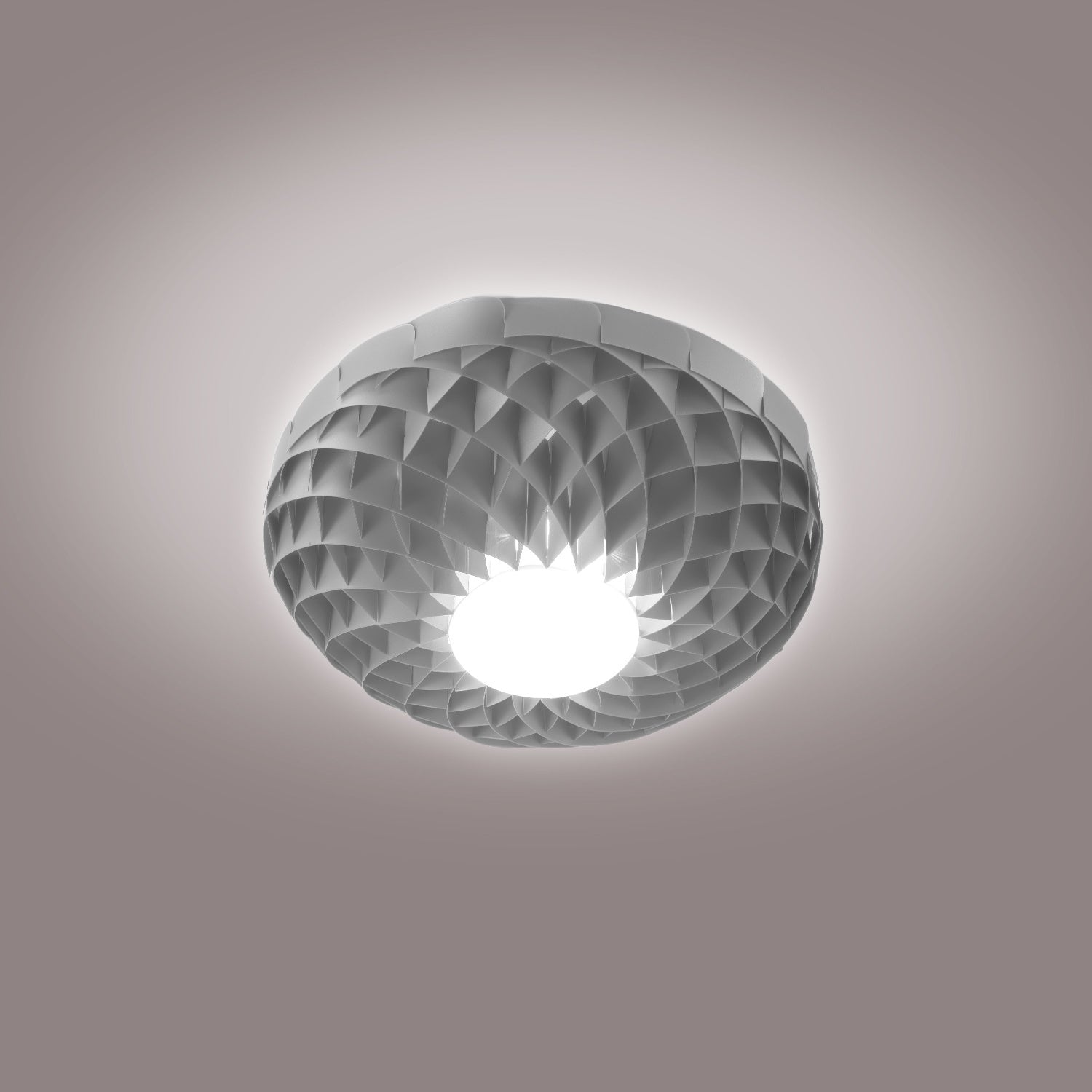 Applique Moderna Dalia Polilux ® Argento 1 Luce Led Integrato 20W 3000K
