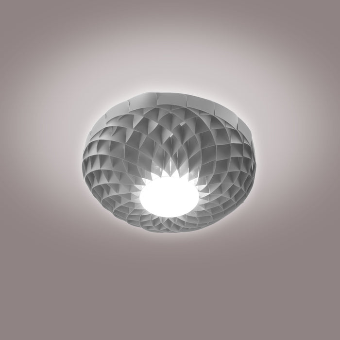 Applique Moderna Dalia Polilux ® Argento 1 Luce Led Integrato 20W 3000K