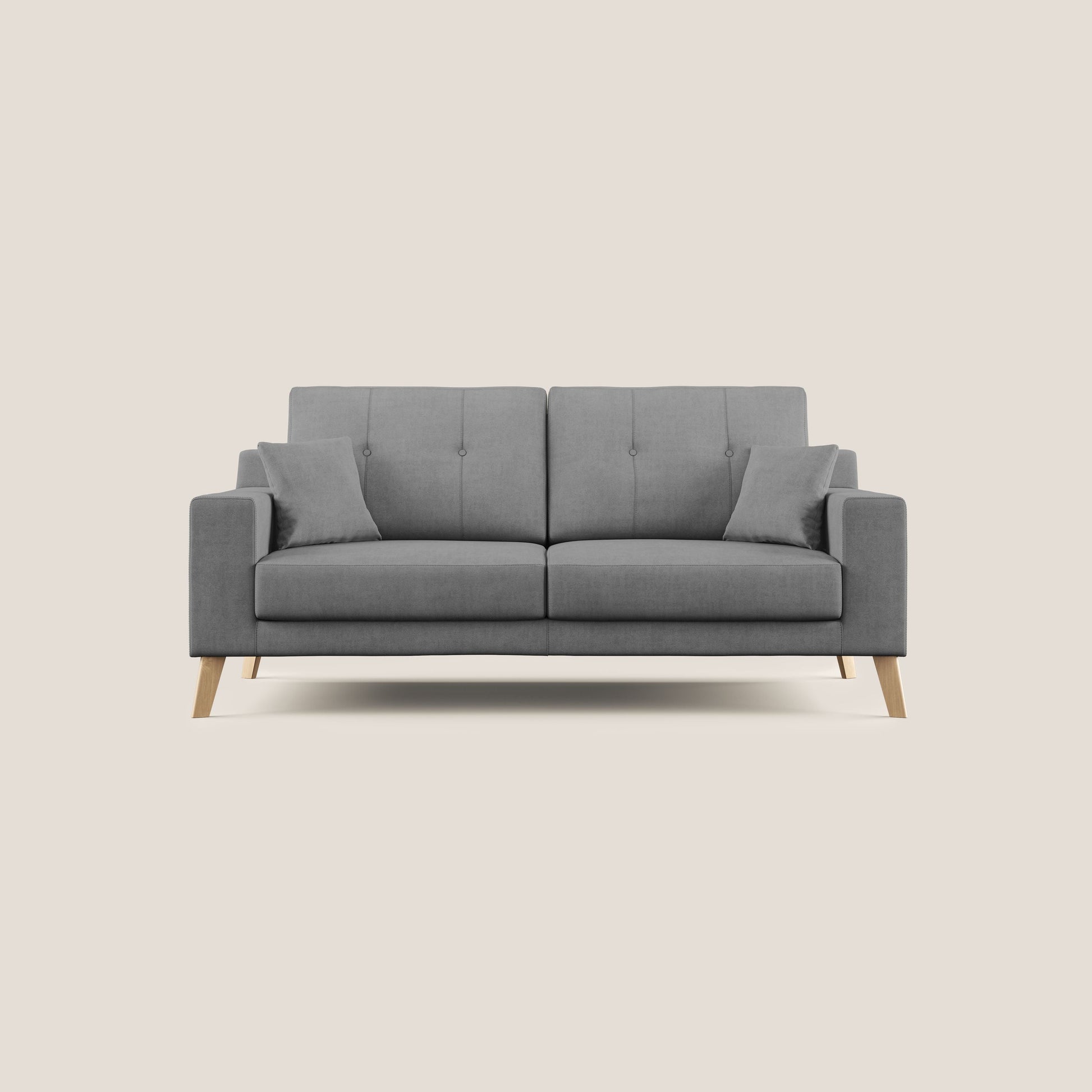 Divano 2 Posti 146x95x91 cm in Tessuto Grigio