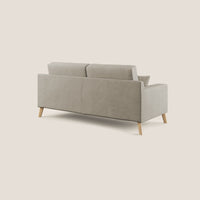 Divano 3 Posti 206x95x91 cm in Tessuto Panna