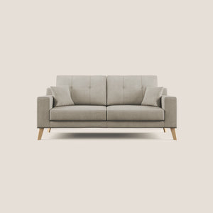 Divano 3 Posti 206x95x91 cm in Tessuto Panna