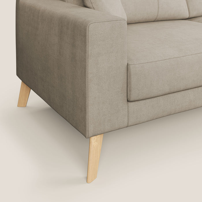 Divano 3 Posti 186x95x91 cm in Tessuto Beige