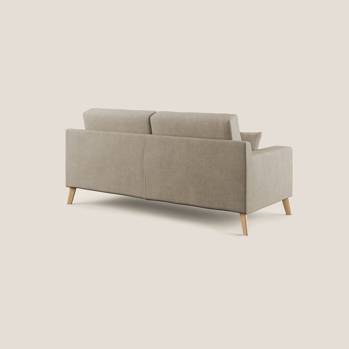 Divano 3 Posti 206x95x91 cm in Tessuto Beige