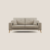 Divano 3 Posti 186x95x91 cm in Tessuto Beige
