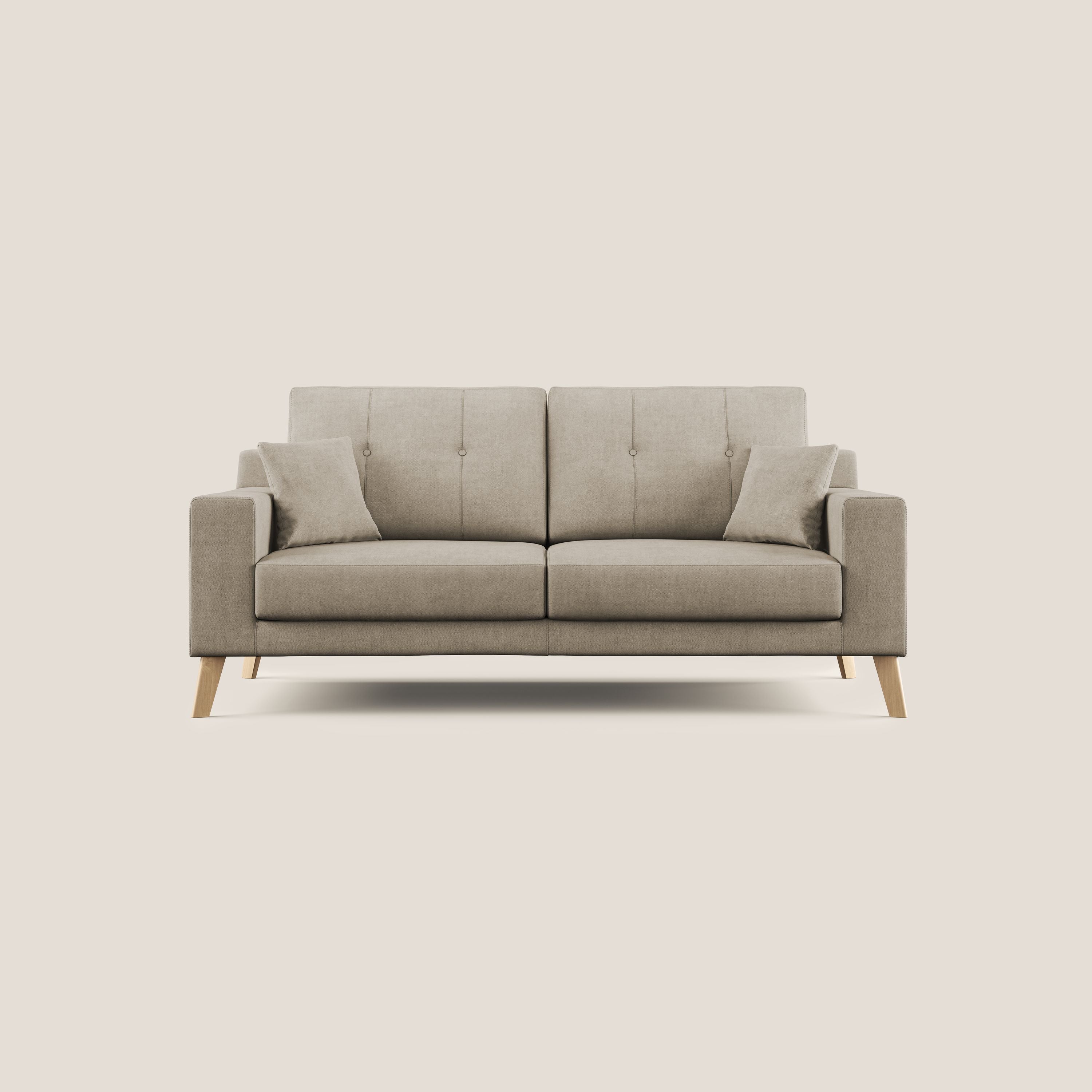 Divano 3 Posti 186x95x91 cm in Tessuto Beige