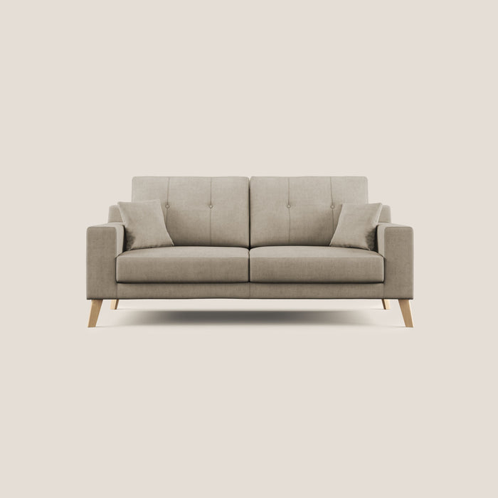 Divano 3 Posti 186x95x91 cm in Tessuto Beige