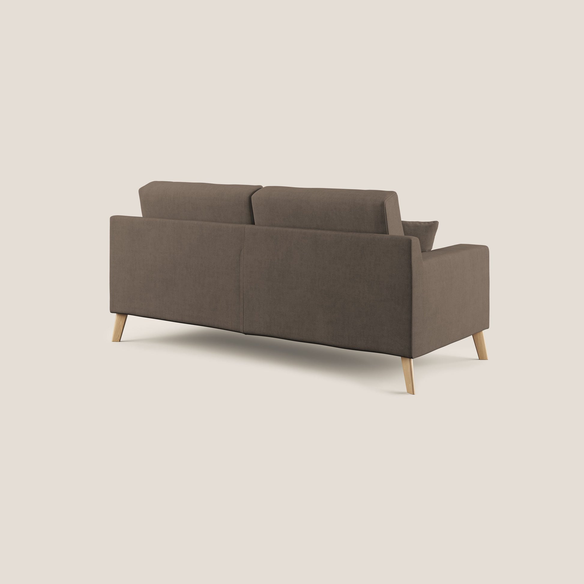Divano 3 Posti 206x95x91 cm in Tessuto Marrone